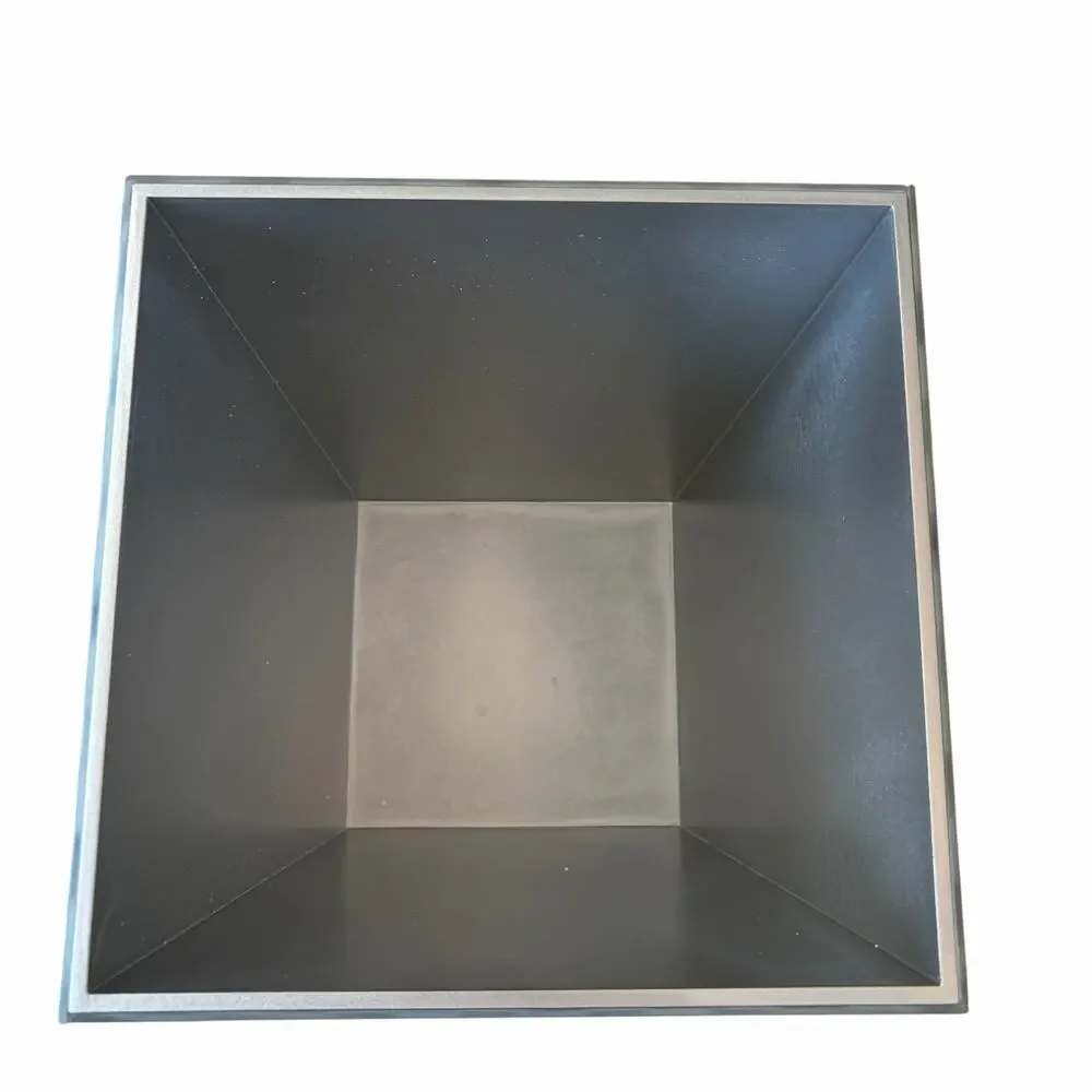 NEW MacKenzie-Childs Sterling Check Glass Waste Bin